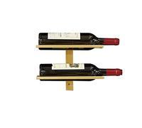 RFSHCIOP Wine Racks Wine Rack Wine Organizer Rack Wine Rack Wall Mounted Vintage Retro Wine Bottle Storage Holder for Bar Home Kitchen for Bars Restaurants Kitchens, Oro, 2 Botellas