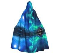 RFSHOP Capa con capucha de aurora boreal, para Halloween, Navidad, disfraces de cosplay para hombres y mujeres, disfraz de adulto