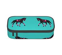 RFSHOP Estuche para lápices de caballo de doma de doma de gran capacidad, bolsa de almacenamiento grande duradera con 3 compartimentos, imagen, Talla única, Pinafore