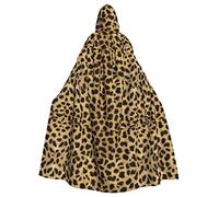 RFSHOP Fashion Hooded Poncho Cape Adult Cloak Leopard Animal Print Halloween Robe for Christmas Cosplay Party (Unisex)