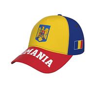 RFSHOP Gorra de béisbol rumana con la bandera de Rumania con impresión completa para hombres adultos, gorra de fútbol para partidarios del patriotismo, color negro, N.º 1445, Talla única
