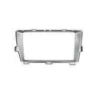 RFSHOP Panel Radio Panel Estéreo Fascia Radio Coche Reajuste Audio Molduras Marcos Envolvente Kit Tablero Cubierta 9 Pulgadas para Toyota para Prius 2010 Kit Montage Autoradio(Lhd Frame-Silver)