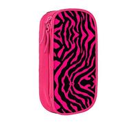 RFSHOP Zebra Tiger Leopard - Estuche para lápices de gran capacidad, bolsa de almacenamiento grande duradera con 3 compartimentos, imagen, Talla única, Pinafore