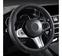 RFUJBPDZA Funda Volante Coche Fibra Carbono, para MG3 MG4 EV MG5 MG6 MG HS MG Marvel R MG ZS Cuero Antideslizante Transpirable Agarre Ergonómico Accesorios 37-39cm