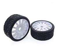 RFVBG Ruedas de Goma de 100 mm, Ruedas hexagonales de 17 mm Redcat for HSP, HPI, for Kyosho, Hobao Team, LOSI, Carson, Buggy 1/8 for Carretera RC Neumático para Coche RC(2pcs F08426A)