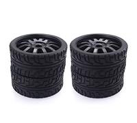 RFVBG Ruedas de Goma de 100 mm, Ruedas hexagonales de 17 mm Redcat for HSP, HPI, for Kyosho, Hobao Team, LOSI, Carson, Buggy 1/8 for Carretera RC Neumático para Coche RC(4pcs F08426C)