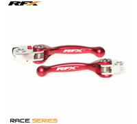 RFX Juego de palancas flexibles forjadas para carreras (rojo)