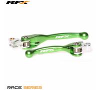 RFX Juego de palancas flexibles forjadas para carreras (verde) - Kawasaki KXF450