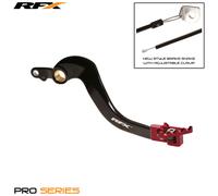 RFX Palanca de freno trasera Pro FT (Negro/Rojo) - Honda C250, rojo