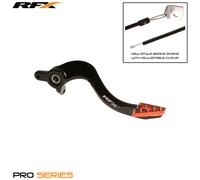 RFX Palanca de freno trasera Pro ST (anodizado duro negro/naranja) - KTM SX/SX-F 125-525, negro