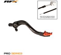 RFX Palanca de freno trasera Pro ST (anodizado duro negro/naranja), negro