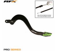 RFX Palanca de freno trasera Pro ST (Negro/Verde) - Kawasaki KXF450, negro