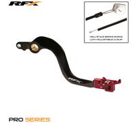 RFX Palanca del freno trasero Pro FT (Negro/Rojo) - Honda CR250, rojo