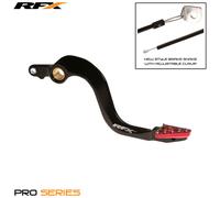 RFX Palanca del freno trasero Pro ST (Negro/Rojo Anodizado Duro) - Honda CR250, negro