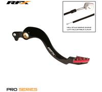 RFX Palanca del freno trasero Pro ST (Negro/Rojo Anodizado Duro) - Honda CRF250 /450, negro