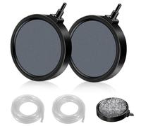 RFYTDCF 2 piedras de burbujas para estanques, 13 cm para acuario, con 2 unidades de manguera de 2 m y 4 mm, manguera de aire de 4 mm/8 mm, se puede conectar para estanques, acuarios, peces