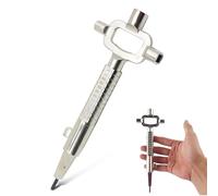 RFYTDCF 2PCS Llave de Construcción Universal, Llaves Maestras Universales Llave de Leva Cerrajero Allen Multifuncional de Arquitecto para La Medición del ángulo