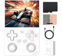 RG 35XXPro - Consola de juegos de mano retro de 3.5 pulgadas, pantalla IPS de 640 x 480, 3200 mAh, tarjeta TF de 64 G integrada, soporta múltiples simuladores, sistema Linux con protector de pantalla