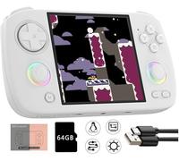 RG CubeXX - Consola de juegos portátil, pantalla IPS de 3,95 pulgadas, sistema Linux, batería de 3800 mAh, consola de videojuegos retro, tarjeta de 64 G integrada y 5421 juegos, compatible con 5G WiFi