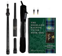 RG Hardie Bagpipe Practice Chanter, College of Piping Tutor Book 1, Barefoot Bagpiper Funda transpirable y tubo de caña con 2 cañas escocesas de calidad