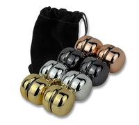 RG-M1® 8 Botones Magnéticos para Camisas y Ropa | Broches de Iman Prácticos y Elegantes | Botones Imantados Fáciles de Usar | Incluye bolsa de terciopelo (Brillo Metálico)