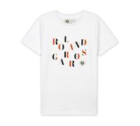 RG ROLAND GARROS Camiseta de Cuello Redondo Modelo Nino - Blanco - de algodón - para niño - Talla 2/3, Niña, 2-3 años