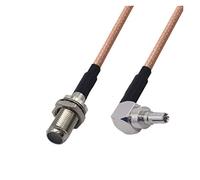 RG316 Cable Kabel F Jack Femenino Compatible with CRC9 Enchufe Masculino RF Puente de extensión de Conector de Adaptador coaxial 0.1-3m(0.5m)