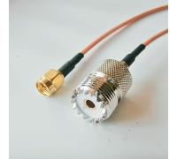 RG316 Cable para puente Pigtail UHF SO239 Hembra PL259 A para sma Adaptador Macho Conector Cable Conector A: Para sma Conector Macho B: UHF Hembra, 15cm