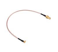 RG316 SMA hembra a MMCX macho cable Xoaxial de ¨¢ngulo recto RF cable extensible para antena Pigtail 25 cm