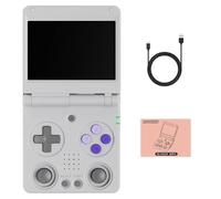 RG34XXSP Consola Retro Portatil, Pantalla IPS de 3.4 Pulgadas, Consola de Videojuegos Portátil con Sistema Linux de Código Abierto, Tarjeta TF de 64GB, 11000+ Juegos Clásicos(Gray,64G)