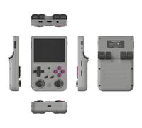 RG353V Consola Retro Portatil, Pantalla IPS de 3.5 Pulgadas, Consola de Videojuegos Portátil con Sistema Linux de Código Abierto, Tarjeta TF de 64GB, 15000+ Juegos Clásicos(RG353V Grey)