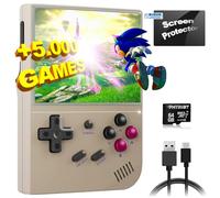 RG35XX - Consola de Juegos de Mano IPS de 3.5 Pulgadas, Consolas portatil Retro, emulador clásico, Consola de Juegos de Mano preinstalada, Consola con Estuche, 64 GB - SVP Game (Gris)