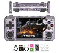 RG35XX H - Consolas de juegos de mano retro rg35xxh Consola de juegos retro con batería de 3300 mAh, más de 5500 juegos, 64 G, tarjeta TF, sistema Linux, pantalla IPS de 3.5 pulgadas, Cortex-A53