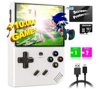 RG35XX Plus - Consola de Juegos de Mano IPS de 3.5 Pulgadas, Consolas de Juegos Retro, emulador clásico, Consola de Juegos preinstalada, Consola con Estuche, 64 GB - SVP Game (Blanco)