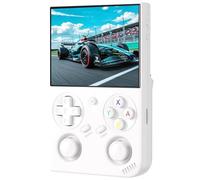 RG35XX Retro Consola De Juegos Portátil, Linux Sistema HD Y Salida De TV Pantalla IPS De 3,5 Pulgadas 64G TF Tarjeta 5500 + Juegos Clásicos 2600mAh Batería-White||128G