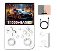 RG35XXPro Retro Console de jeu Portable Avec ecran HD 64+256GB, Console de jeu Vintage precharge Plus de 14000 Jeux Avec Plus de 17 emulateurs, Systeme Linux, Blanc