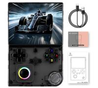 RG40XXV Consola De Juegos Portátil 4,0 ''IPS Pantalla 3200mAh Batería, con Tarjeta De 64G/128G/256G TF Preinstalada Soporta Múltiples Simuladores Sistema Linux-Black||64G