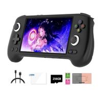 RG556 - Consola de juegos de mano retro de 256G con 8000 juegos, Android 13 Unisoc T820 de 5.4 pulgadas, pantalla AMOLED compatible con WiFi, reproductor de videojuegos para adultos y niños (4+128G) +