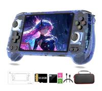 RG556 - Consola de juegos portátil retro 512G con más de 5000 juegos, pantalla táctil AMOLED de 5.48 pulgadas, consola de juegos portátil Android 13 Arcade para adultos (con funda)