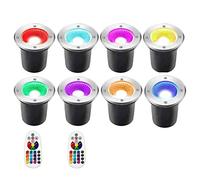RGB 6W foco led jardin colores Cambio de color COB foco empotrable de suelo para terraza con controles remotos de RF 12V 24V luces led exterior suelo por Exterior, Jardín, Césped, Ruta, Plataforma
