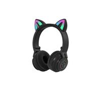 RGB Chat Ear Headphones Bluetooth 5.0 Earphones Volume Control Adults Child Headset for PC Gaming Laptop Black