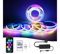 RGB+IC LED COB 10M tira tira led con controlador WIFI 576LEDs/M 24V regulable multicolor tira luminosa para el hogar dormitorio cocina