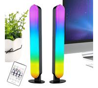 RGB LED Bar | 2 Pieces Game Lighting Device - Desktop Ambient,for Gamers Content Creators chemes and adjustable intelliLovers Women Men Home Bedroom Study Apartment Desk Office Photography