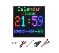 RGB LED Panel de Matriz 64×64 Píxeles 3mm Paso 4096 Leds RGB Individuales Pantalla a Todo Color Soporte Arduino, Raspberry Pi, Brillo Ajustable, Permite Mostrar Texto, Imágenes Coloridas, Animación