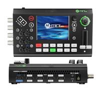 RGB link Mini-ISO Video Mixer Switcher, 10-Channel All-in-One 4K Switcher with Quad HDMI/SDI Inputs, 3.5" screen, PTZ Control, Chroma Key, Dual HDMI Outputs, and MultiPlatform Streaming
