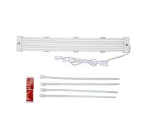 RGB Power Extension Cable Kit ARGB Motherboard Power Supply Cable 5V ARGB 3 Pin Motherboard Power Supply Cable Synchronized PSU Cable Silicone Tube (White)
