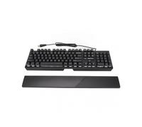 RGB Wired Keyboard with Wrist Rest 104 Keys Clear Characters Mechanical Feel High Resilience for Office and Gaming Black