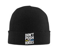 RGCRGF Gorro Caliente de Invierno, Don't Push The Horses Sombreros sarcásticos Divertidos Skullies de otoño e Invierno Gorros nuevos Gorros Unisex de Punto acrílico Unisex