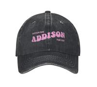 RGCRGF Gorro de Calor en Invierno, Gorra de béisbol Addison RAE Vintage Vaquera desgastada Lavado, Gorro Unisex para Actividades al Aire Libre Ajustable Gorra