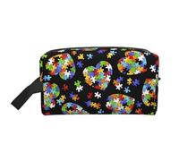 rge and Small Black Bears - Bolsa de almacenamiento con estampado de osos negros, bolsa de aseo de viaje duradera, bolsa organizadora portátil de maquillaje y cosméticos con cremallera, Rompecabezas